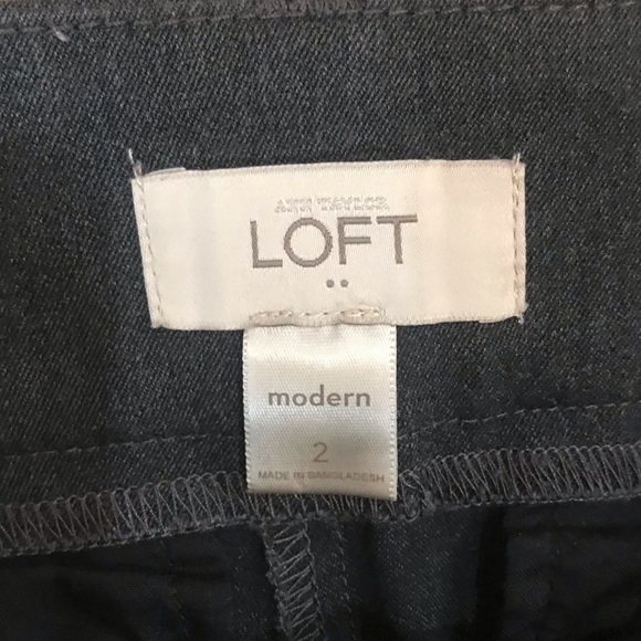 Ann Taylor Loft gray cropped dress pants 2 - Picture 6 of 8